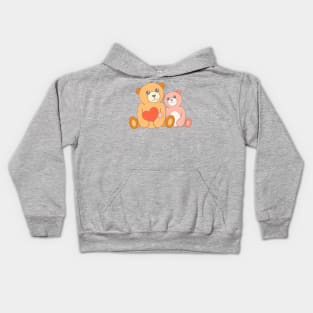 Mom and Baby, Best Friends Teddy Bears Kids Hoodie